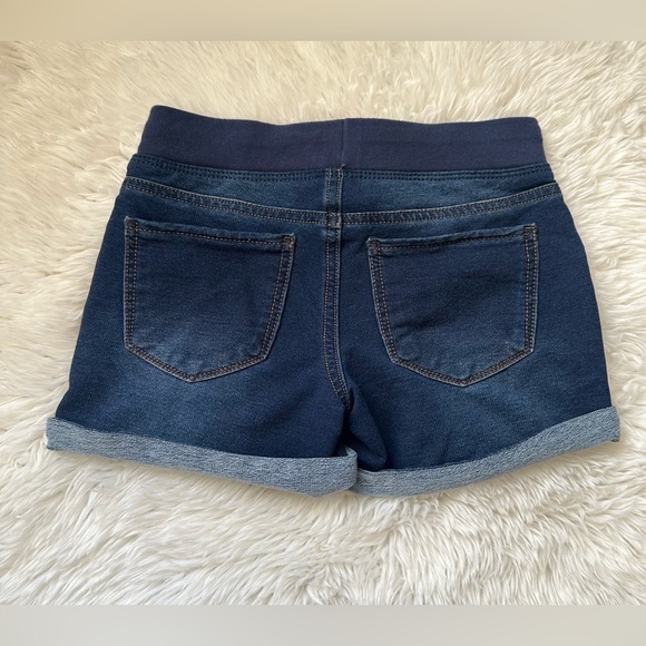 SO Dark Blue Jean Shorts Little girls Size 10 Stretch Elastic Waist - Picture 3 of 3
